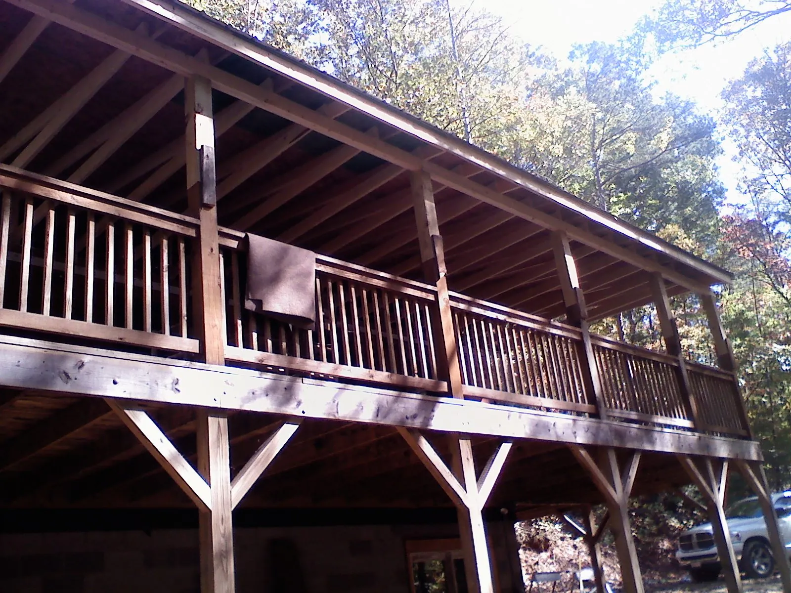 Timber framing under a new elevated porch and deck — Roof Leak Repair in Jakin by Roofing Brothers